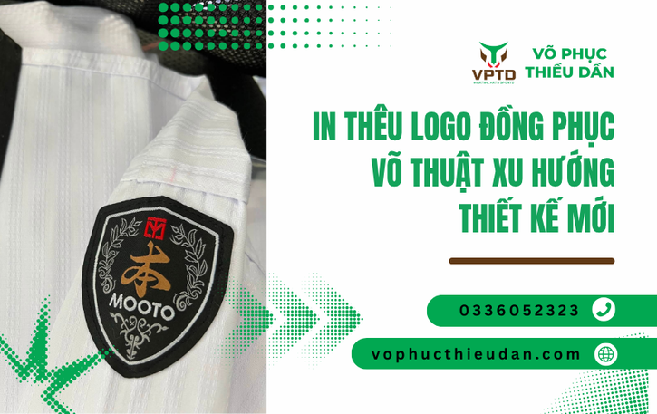 In thêu logo đồng phục võ thuật xu hướng thiết kế mới